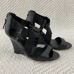 White House Black Market Collette Wedge Sandals - Size 6.5